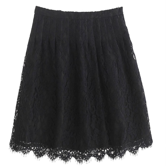 J. Crew Dresses & Skirts - J. Crew Navy Blue Lace Skirt 12
